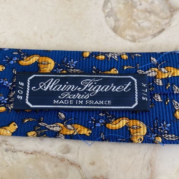 Alain Figaret Paris 100% Silk Handmade Tie - Picture 5 of 8